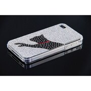 Ri4-BC018 [Brilliant Case for iPhone4/4S 銀猫Jump シルバー]