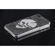 Ri4-BC019 [Brilliant Case for iPhone4/4S 銀SKULL ブラック]