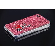 Ri4-BC021 [Brilliant Case for iPhone4/4S 黒ウサギHoldハート ピンク]