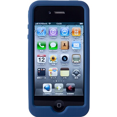 TR-SCSIPN-NV [iPhone 4S用シリコンケースセット ネイビー]