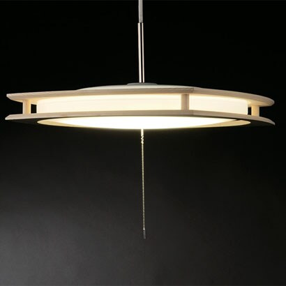 LEDペンダント照明（～8畳） ホワイト リモコン付き 調色・調光機能搭載 和風デザイン AP-60092