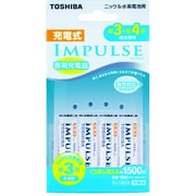 IMPULSE(インパルス)充電器セット 単3・単4形電池兼用 単3形ニッケル水素電池4本付 最大4本まで充電可能 TNHC-34MH