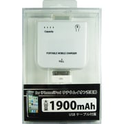 iPhone用リチウムバッテリー 1900mAh USBケーブル付 LPUC-i19WH