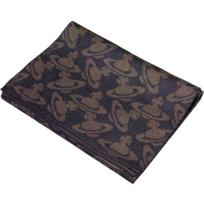 マフラー AW11／F430 ネイビー／ブラウン