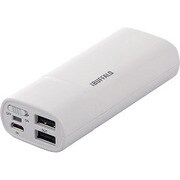 スマホ用モバイルバッテリー 5200mAh 2ポート 白 BSMPA04WH