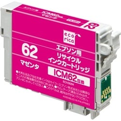 互換リサイクルインクカートリッジ エプソン ICM62 マゼンタ（顔料） ECI-E62M