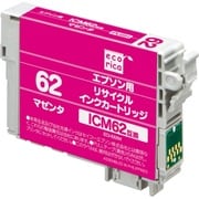 互換リサイクルインクカートリッジ エプソン ICM62 マゼンタ(顔料) ECI-E62M