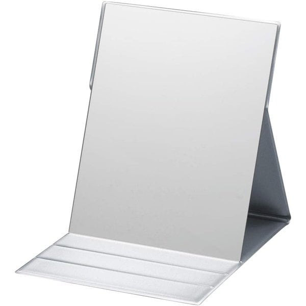 ナピュアミラー napure MIRRORHP-35(SL) [角度調整3段付きメタリックバージョン折立ミラー Ｌ シルバー]