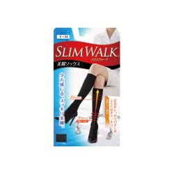 PH314 [スリムウォーク 美脚ソックス　ブラック・無地　S～M]