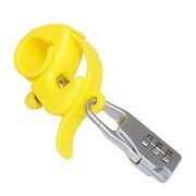 ヘルメットホルダー カギ付き イエロー HH-001