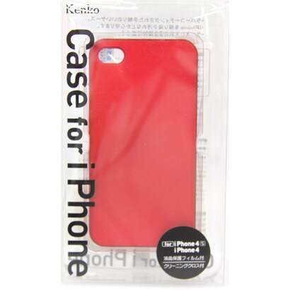 iPhone4/4S ラバーコートケース レッド