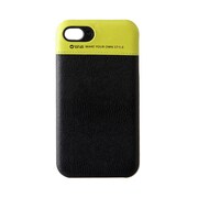 Z201i4 [iPhone4/4S用ケース Genuine Leather Case Bar Type（レザーバー） ブラック/グリーン]