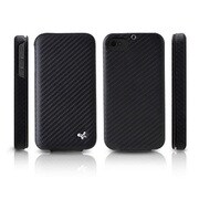 Z287i4 [iPhone4/4S用ケース Carbon Leather Folder（カーボンレザーフォルダー） ブラック]