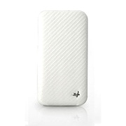 Z288i4 [iPhone4/4S用ケース Carbon Leather Folder（カーボンレザーフォルダー） ホワイト]