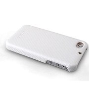 Z294i4 [iPhone4/4S用ケース Carbon Leather Bar（カーボンレザーバー） ホワイト]