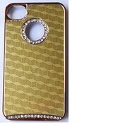iPhone4/4Sカバージャケット ラインストーン GD [iPhone4用ケース]