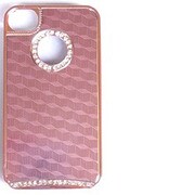 iPhone4/4Sカバージャケット ラインストーン PK [iPhone4用ケース]