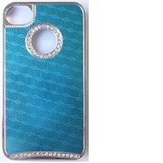 iPhone4/4Sカバージャケット ラインストーン BL [iPhone4用ケース]