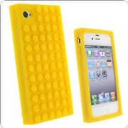 iPhone4/4S ブロックシリコンケース イエロー [iPhone4S/4ケース]