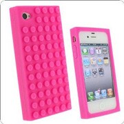 iPhone4/4Sブロックシリコンケース ホットピンク [iPhone4S/4ケース]