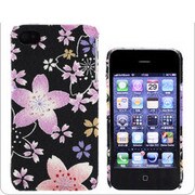 iPhone4/4S着物ケース 桜ちらし 紺 [iPhone4S/4ケース]