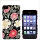 iPhone4/4S着物ケース なでしこ桜 黒 [iPhone4S/4ケース]