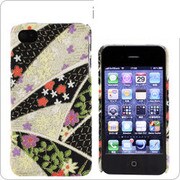 iPhone4/4S着物ケース 華ほし 金ラメ [iPhone4S/4ケース]