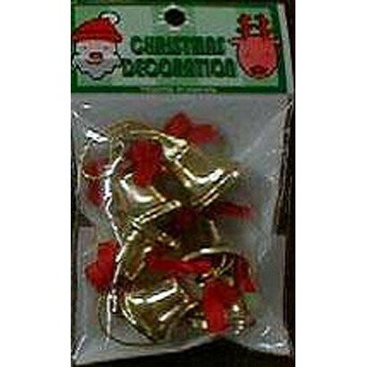 クリスマス用品 [1インチメタルベルゴールド 6P]