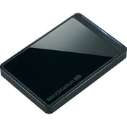 USB3.0接続 ポータブルハードディスク ミニステーション つやスリムポケット 500GB クリスタルブラック HD-PCT500U3-BJ