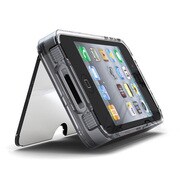 E308 [iPhone4S/4用 スタンド付きケース exoclear Case（エクソクリアケース） スモーク]