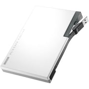 USB3.0接続 ポータブルハードディスク 「ケーブル収納カクうす」 1TB スノーホワイト HDPV-UT1.0WB
