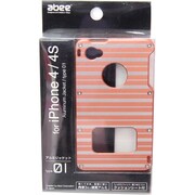 MA-4J01-PEBS [アルミジャケット iPhone4/4S ホライゾン・ストライブ ピーチ]