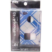 MA-4J01-BLCS [アルミジャケット iPhone4/4S タータン・チェック ブルー]