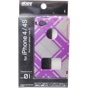 MA-4J01-PPCS [アルミジャケット iPhone4/4S タータン・チェック パープル]