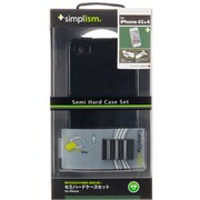 TR-SHCSIPN-BK iPhone 4S用TPUケース(ブラック) [Semi Hard Case Set for iPhone 4S ブラック]