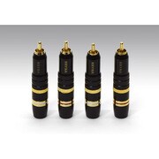 RCAプラグ4個入り9mm ロングタイプ ブラック RCA-9B