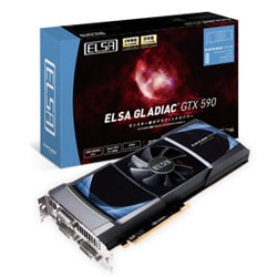 ELSA GLADIAC GTX 590 3GB グラフィックボード GD590-3GERX