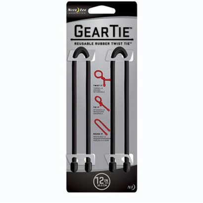 GEAR TIE ギアータイ 12inch ブラック GT12-2PK-01