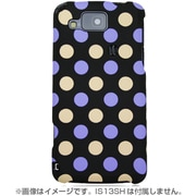 IFIS13PDOT-BKPR [AQUOS PHONE IS13SH用 iFeather 005 fashion Graphic Pattern Print Case（アイフェザー ファッショングラフィックパターンプリントケース） ドットブラックパープル]
