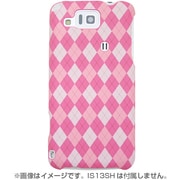 IFIS13PARG-PK [AQUOS PHONE IS13SH用 iFeather 005 fashion Graphic Pattern Print Case（アイフェザー ファッショングラフィックパターンプリントケース） アーガイルピンク]