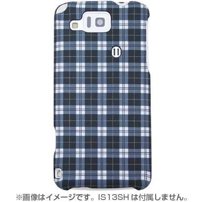 IFIS13PCHK-NV [AQUOS PHONE IS13SH用 iFeather 005 fashion Graphic Pattern Print Case（アイフェザー ファッショングラフィックパターンプリントケース） タータンチェックネイビー]