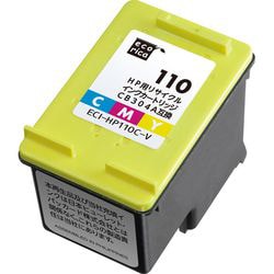 互換リサイクルインクカートリッジ HP CB304A カラー（染料） ECI-HP110C-V