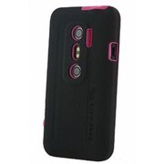 CM015797 [HTC EVO 3D ISW12HT ハイブリッドタフケース ブラック/ピンク]