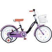 幼児用自転車 スターメロディ 16型 ブラック/パープル FSM162 OKM2