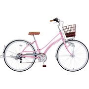 子ども用自転車 シェリープチ6S 22型 外装6段変速 パールピンク CSHP226L2 OP42