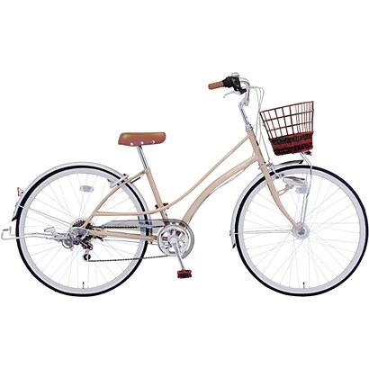 子ども用自転車 シェリープチ6S 26型 外装6段変速 モカ CSHP266L2 OY70