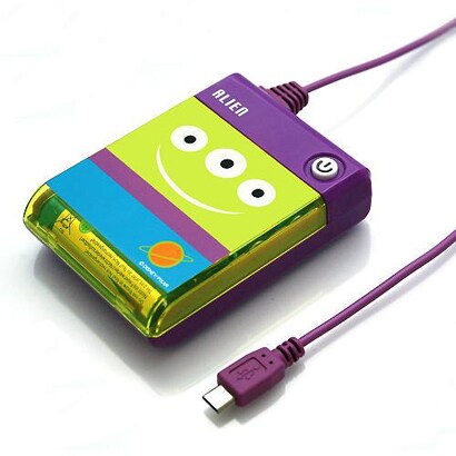 microUSB用電池式充電器 単3×4本タイプ エイリアン RX-DNYJK553LGM