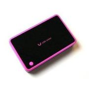 スマートフォン充電器 UMI USHI Tablet5500mAh(ウミウシ タブレット5500) ブラック/ピンク U-T5500-PN