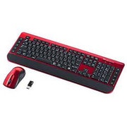 マウス付きワイヤレスキーボード レッド SKB-WL18SETR