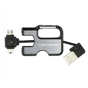 SCO-CLIPSYNC-2MUSB [カラビナ付きキーホルダー型充電同期ケーブル Clip SYNC Keychain Micro/MiniUSBタイプ]